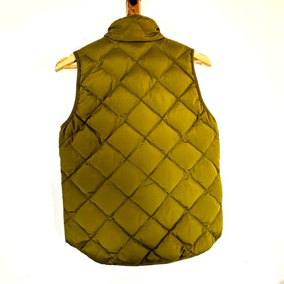 J.CREW Excursion‎ Olive Green Quilted Down Vest Womans Size XS - Picture 2 of 10